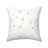 Dreamy Gold Stars on White