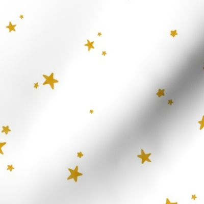 Dreamy Gold Stars on White