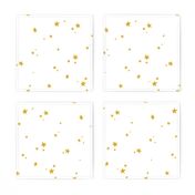 Dreamy Gold Stars on White