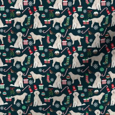 SMALL - golden doodle christmas fabric, golden doodle fabric, dog fabric, dog fabric by the yard, doodle dog fabric,  cute christmas designs best golden doodle fabrics