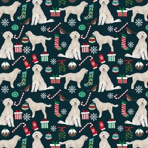 SMALL - golden doodle christmas fabric, golden doodle fabric, dog fabric, dog fabric by the yard, doodle dog fabric,  cute christmas designs best golden doodle fabrics