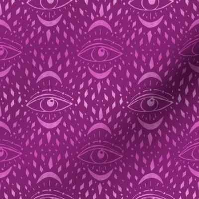 mystic eye fabric, eye design, eye fabric, evil eye fabric, tarot, tarot fabric, mystical - purple