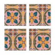 Limited colour palette tile design - Matching Designs A, B, C, D and E In Collection