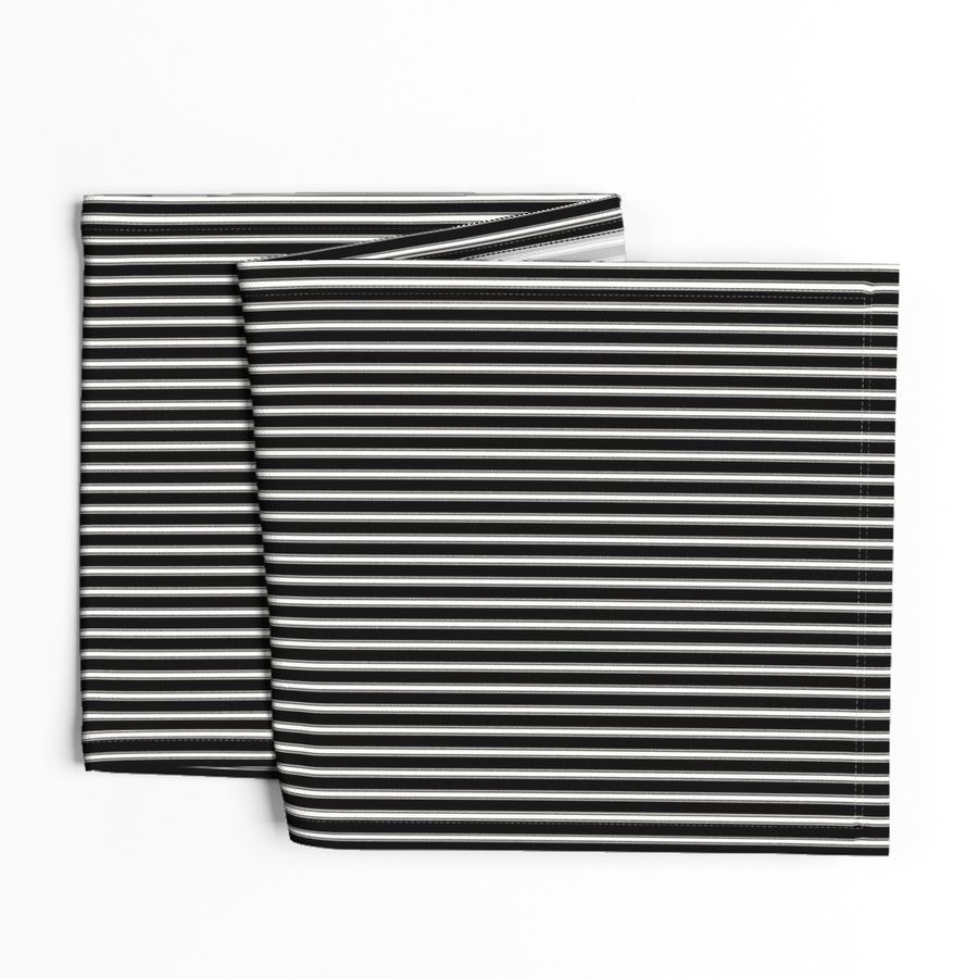 Ticking Stripe: Reverse Black & Cream