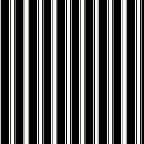 Ticking Stripe: Reverse Black & Cream