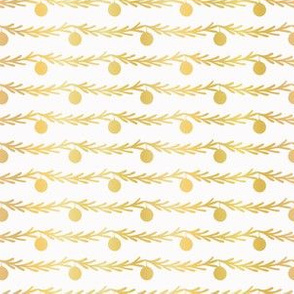 Luxe Gold Foil Christmas Tree Branch Bauble Stripes, Seamless Vector