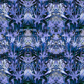 Art Nouveau Blue Yucca Flowers