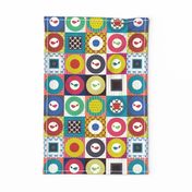 little birds geo tea towel