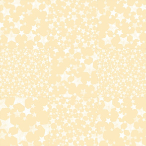 Yellow + White Magical Stars Cheater Quilt