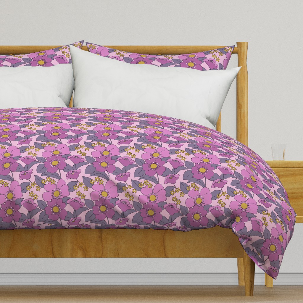 BIG FLORAL 70s MAUVE 2