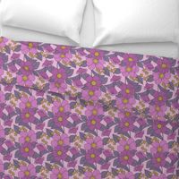 BIG FLORAL 70s MAUVE 2