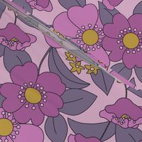 BIG FLORAL 70s MAUVE 2