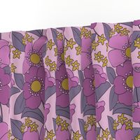 BIG FLORAL 70s MAUVE 2