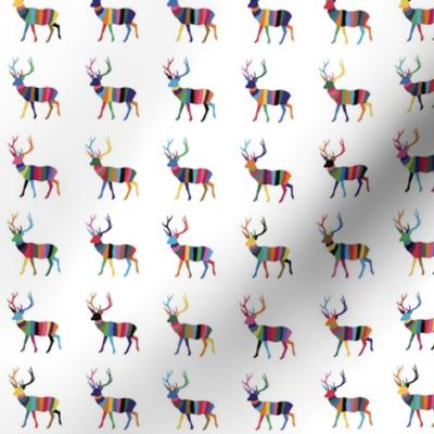 colorful striped deers | tiny