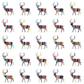 colorful striped deers | tiny