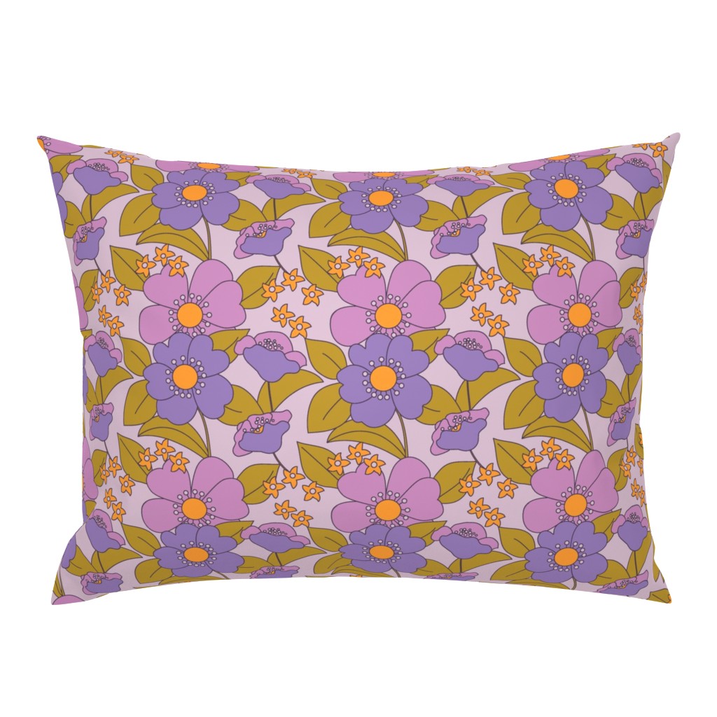 BIG FLORAL 70s MAUVE