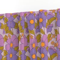 BIG FLORAL 70s MAUVE