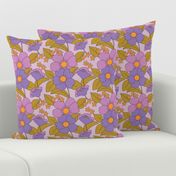 BIG FLORAL 70s MAUVE