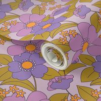 BIG FLORAL 70s MAUVE