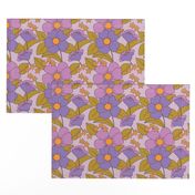 BIG FLORAL 70s MAUVE