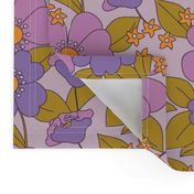 BIG FLORAL 70s MAUVE