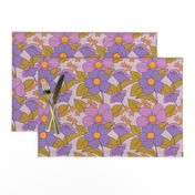 BIG FLORAL 70s MAUVE