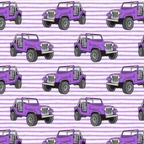 jeep - purple on purple stripes