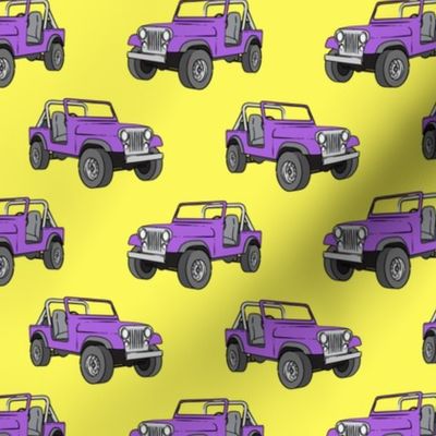 jeep - purple on yellow