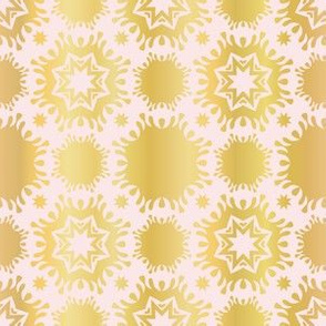 Luxe Rose Gold Star Damask Pattern Seamless Vector Repeat Drawn