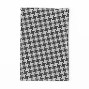 Black and White Diagonal Houndstooth Plaid