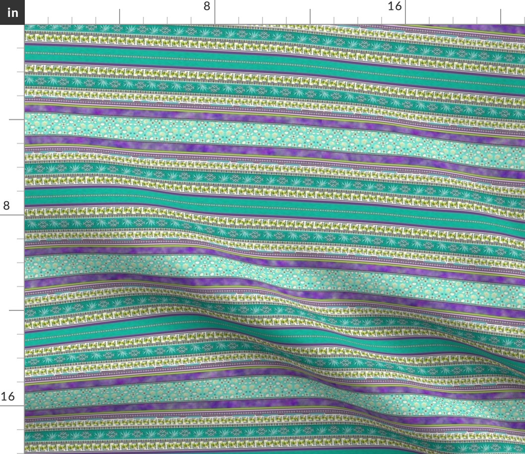 Hemp Persian Carpet Stripe 12x12