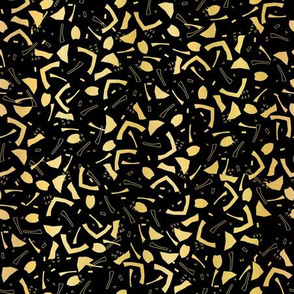 Luxury Gold Black Confetti Sprinkles Seamless Vector Pattern