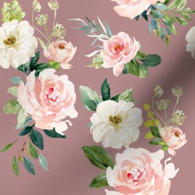 8" Chic Blush Roses // Quicksand Pink
