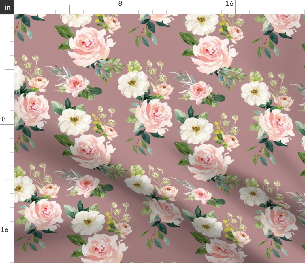 8" Chic Blush Roses // Quicksand Pink