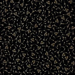 Luxury Gold Black Foil Seed Texture Pattern, Seamless Vector Swatch