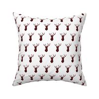 2" Buffalo Plaid Deer Head Pattern | Red and Black