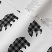 2" Buffalo Plaid Black Bear Pattern | Gray and Black