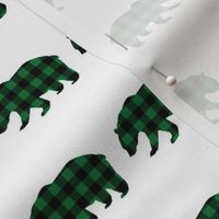 2" Buffalo Plaid Black Bear Pattern | Green and Black