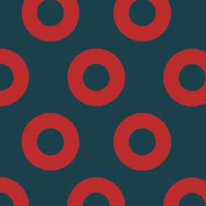 Large Fishman Donut Fabric  in  5 inch donuts 