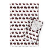 2" Buffalo Plaid Mama Bear Silhouette Pattern | Red and Black