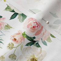 90 Boho Blush Florals Cheater Quilt / Whole Cloth