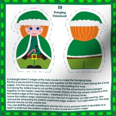 Elf hanging ornament