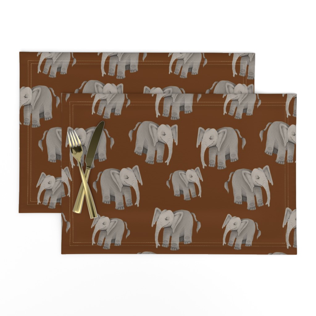 Happy Elephants on Copper