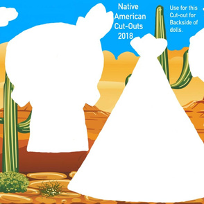 Native American Cut-Outs 27x18 Back