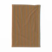 Autumn Garden Stripes (#2) with Saffron, Terracotta and Lagoon - Large Scale