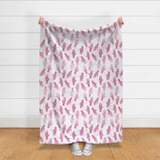 EXTRA LARGE - home dec size - palmistry fabric, palm print fabric, hand, mystic, eye, ouija, tarot, mystic fabric -pink