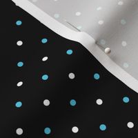 Black Blue White Polka Dots