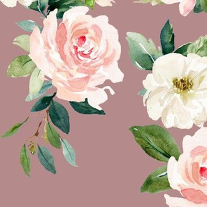 12" Chic Blush Roses // Quicksand Pink