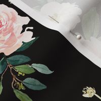 8" Chic Blush Roses // Black