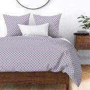 Pastel blue polka dots Viva Magenta